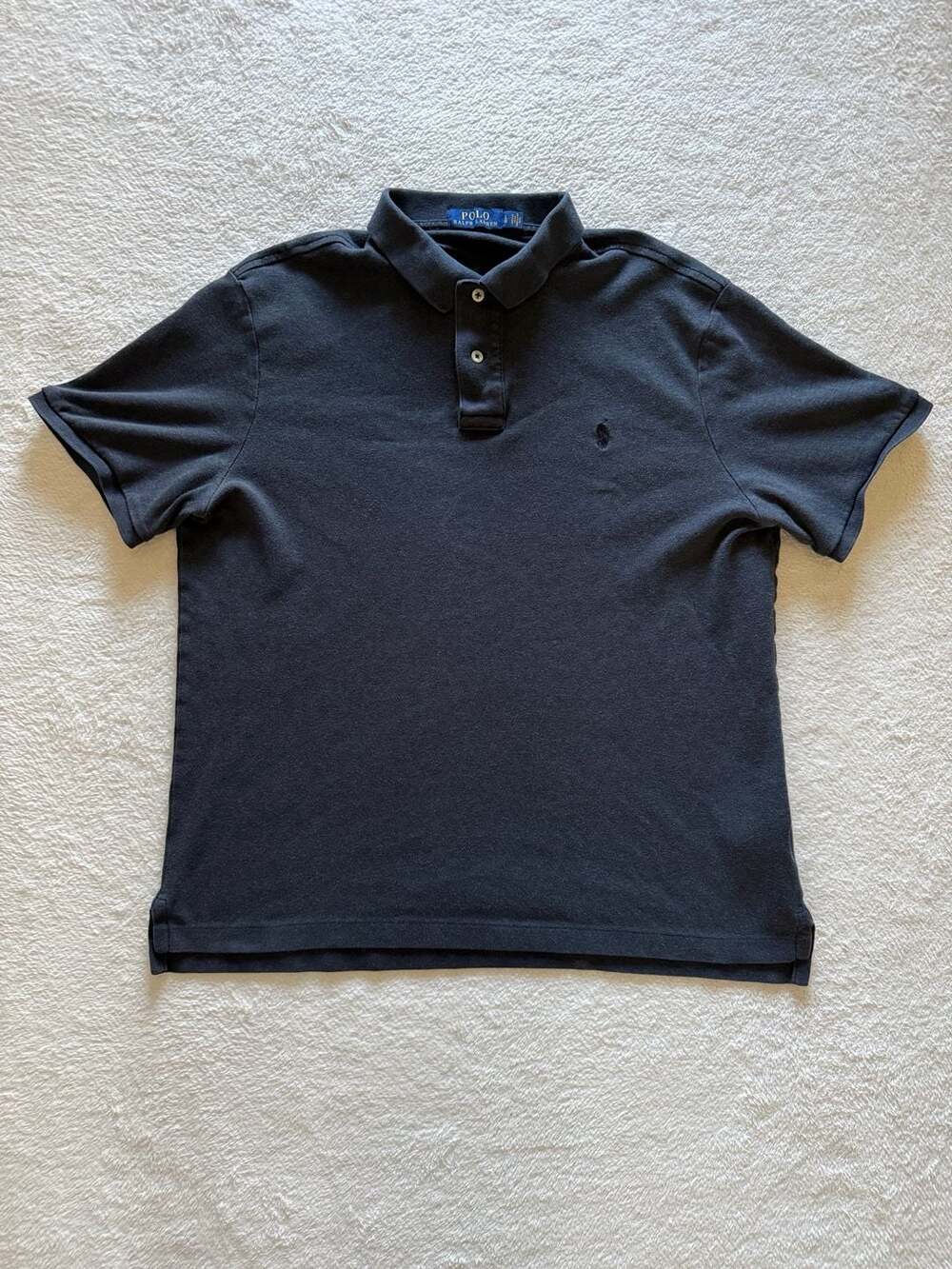 Polo Ralph Lauren Men's Dark Gray Cotton Short Sleeve Polo Shirt Size Large